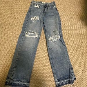we the free ripped/ small flared jeans size 25